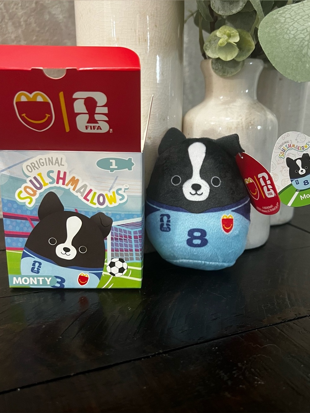 McDonald's Black & White Border Collie Squishmallow Plush - FIFA Monty #1